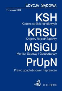 Kodeks spółek handlowych Krajowy Rejestr Sądowy Monitor Sądowy i Gospodarczy Prawo upadłościowe i na