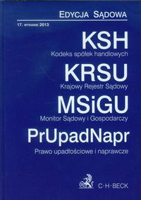 Kodeks spółek handlowych Krajowy Rejestr Sądowy Monitor Sądowy i Gospodarczy Prawo upadłościowe i na