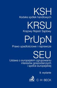 Kodeks spółek handlowych Krajowy Rejestr Sądowy Prawo upadłościowe i naprawcze Ustawa o europejskim