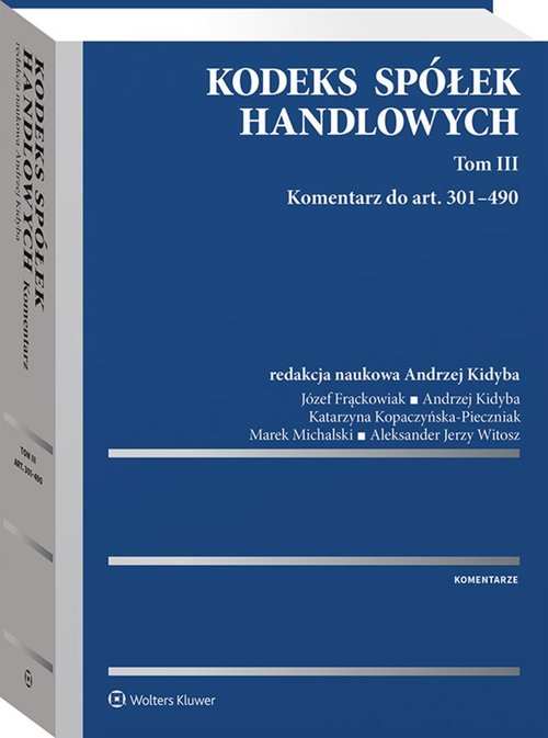 Kodeks spółek handlowych Tom 3