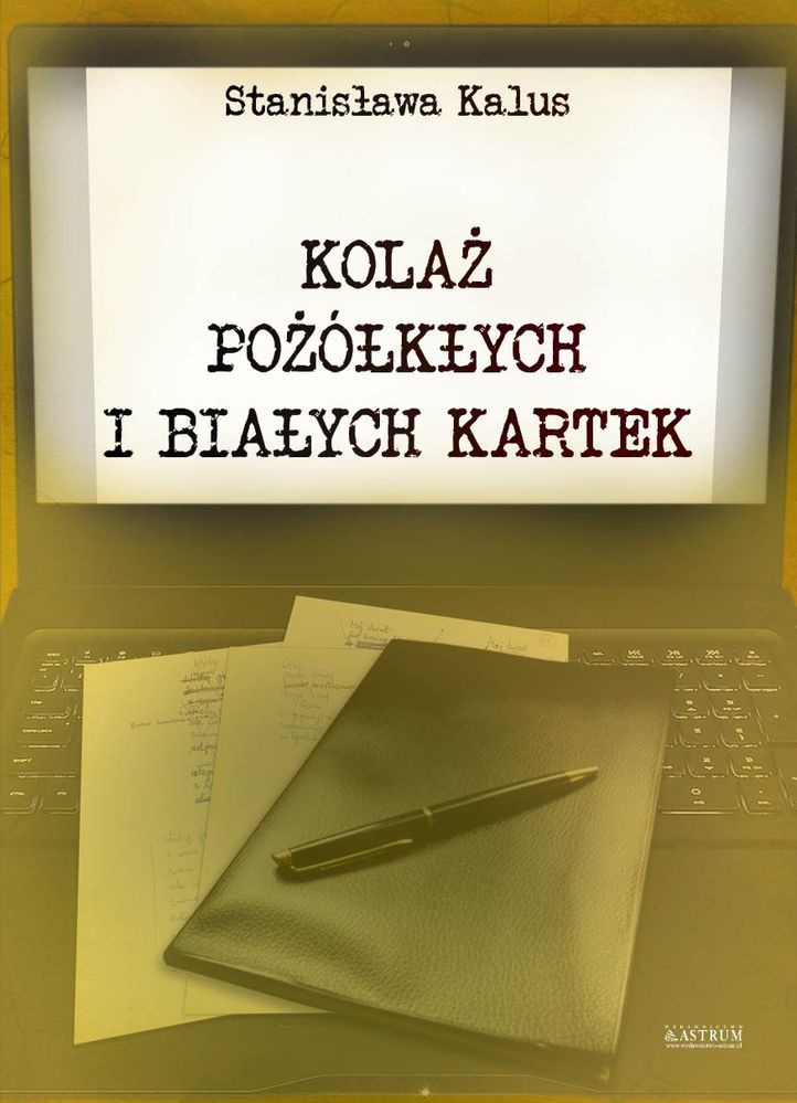 Kolaż pożółkłych i białych kartek
