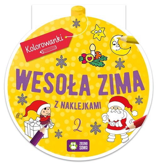 Kolorowanka bombka Wesoła zima z naklejkami 2