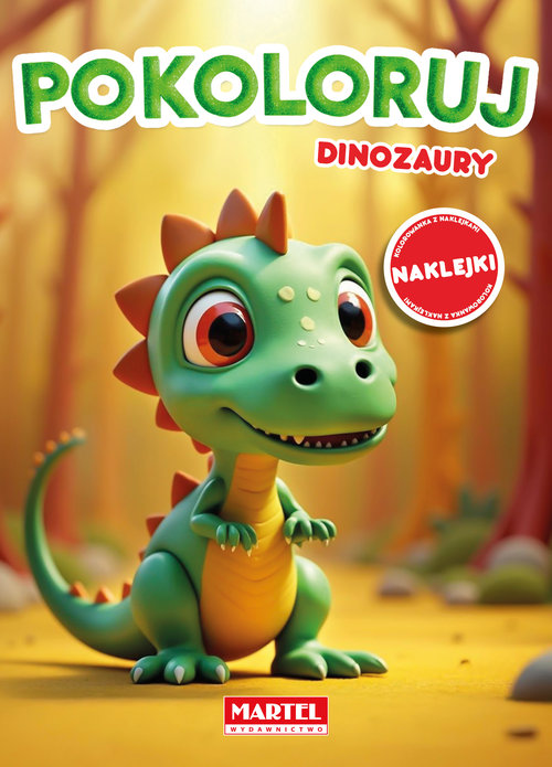 Kolorowanka Pokoloruj dinozaury z naklejkami