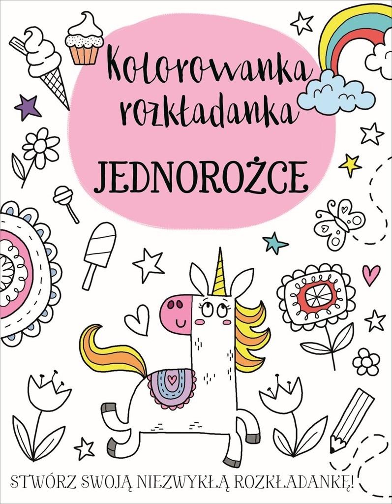 Kolorowanka rozkładanka Jednorożce