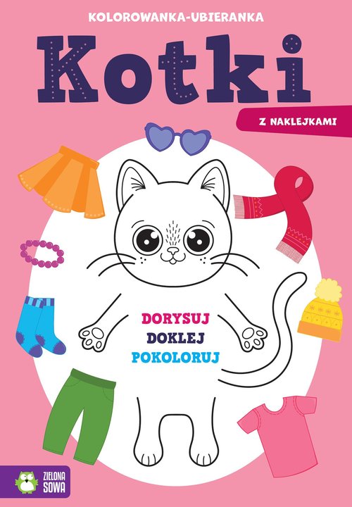 Kolorowanka-ubieranka Kotki