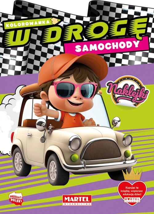 Kolorowanka W drogę. Samochody z naklejkami