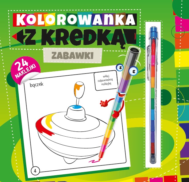 Kolorowanka z kredką Zabawki