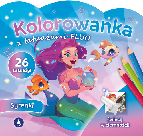 Kolorowanka z tatuażami FLUO Syrenki