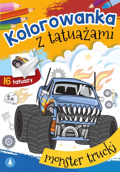 Kolorowanka z tatuażami Monster trucki