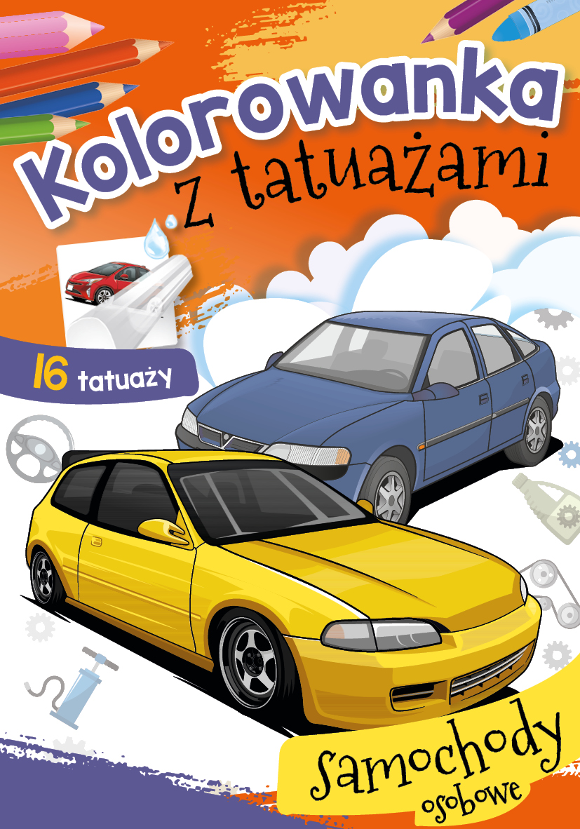 Kolorowanka z tatuażami Samochody osobowe