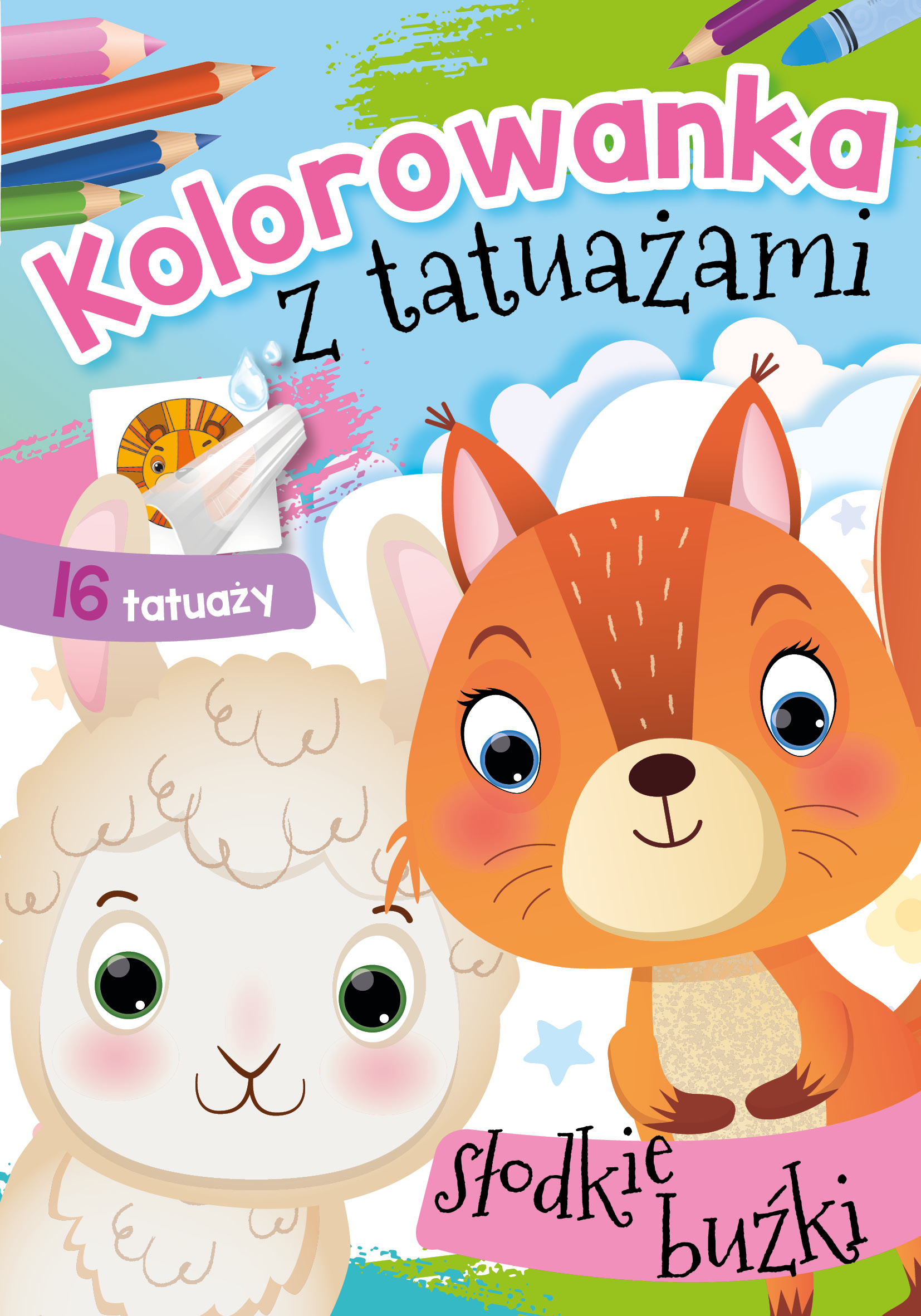 Kolorowanka z tatuażami Słodkie buźki