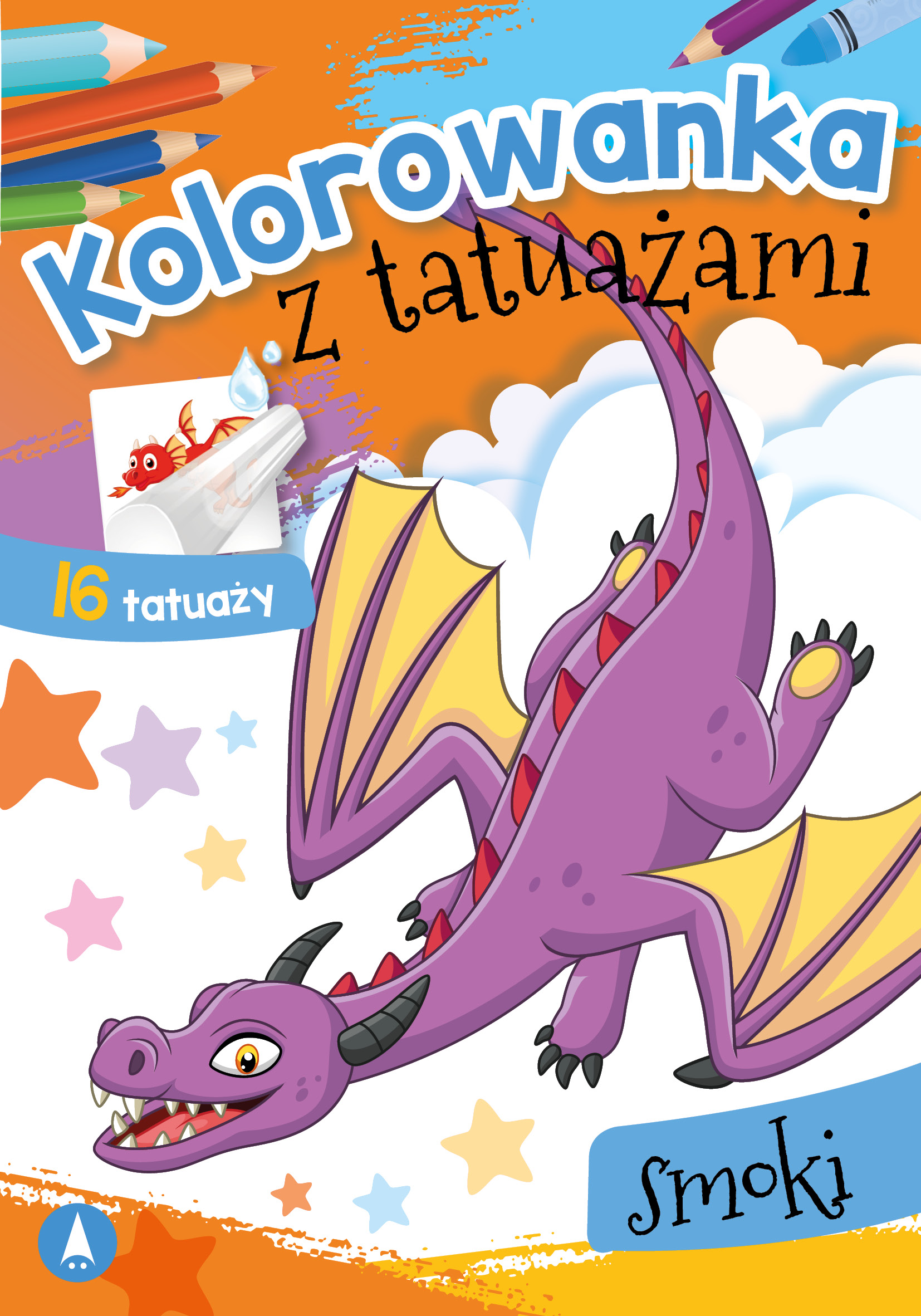 Kolorowanka z tatuażami Smoki