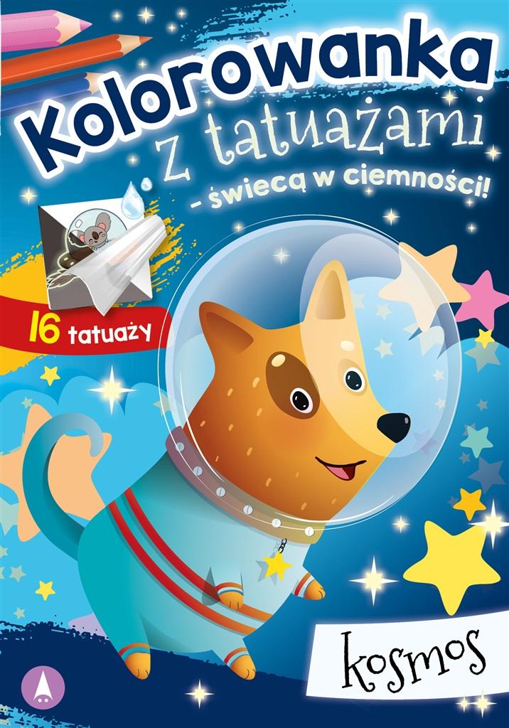 Kolorowanka z tatuażami świecą w ciemności Kosmos