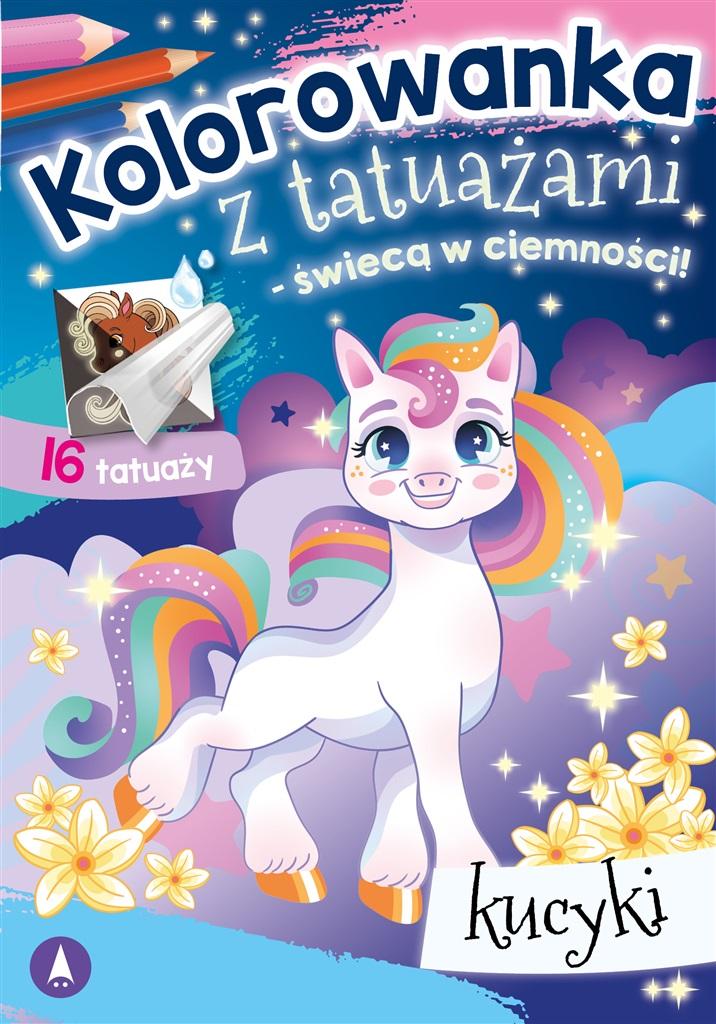 Kolorowanka z tatuażami świecą w ciemności Kucyki