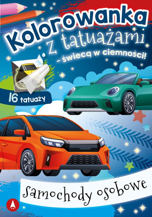 Kolorowanka z tatuażami - świecą w ciemności! Pieski