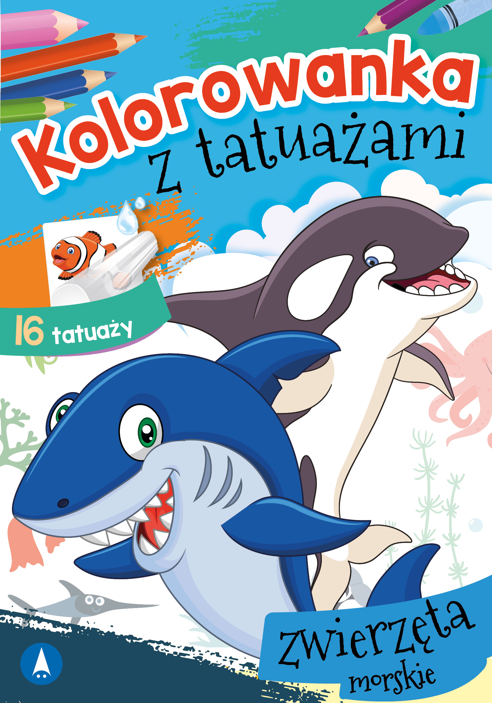 Kolorowanka z tatuażami Zwierzęta morskie