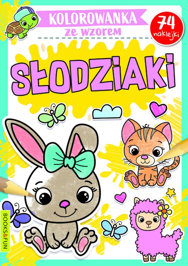 Kolorowanka ze wzorem Słodziaki z naklejkami