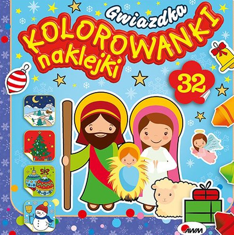 Kolorowanki naklejki Gwiazdka