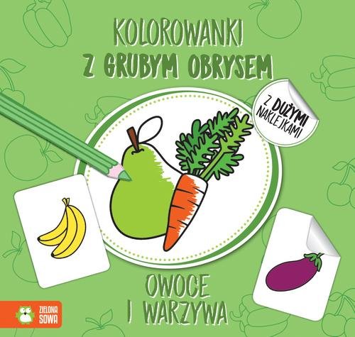 Kolorowanki z grubym obrysem Owoce i warzywa