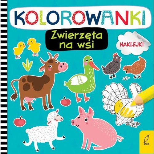 Kolorowanki z naklejkami Zwierzęta na wsi
