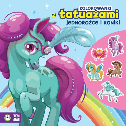 Kolorowanki z tatuażami Jednorożce i koniki