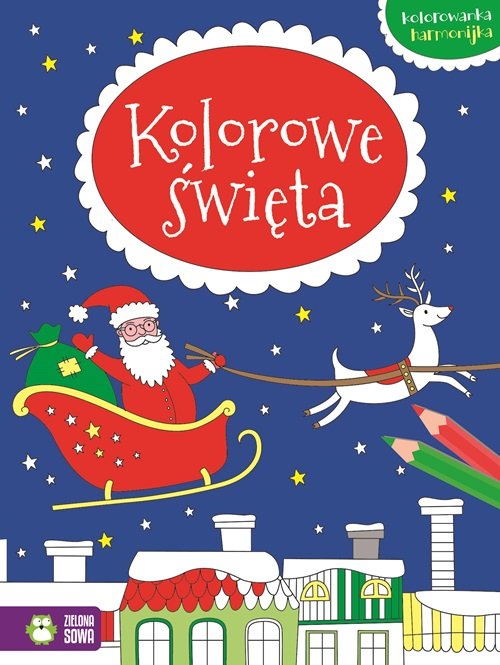 Kolorowe święta Kolorowanka harmonijka.