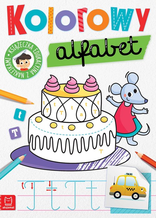 Kolorowy alfabet Edukacyjna książeczka z naklejkami