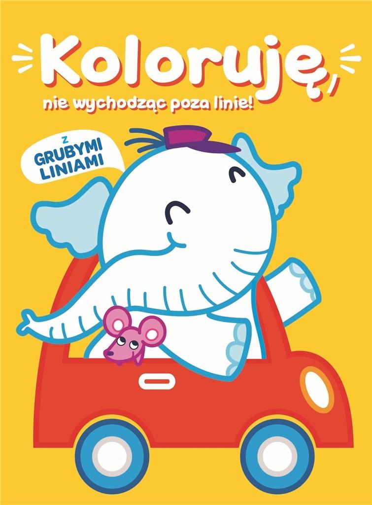 Koloruję bez wychodzenia poza linię. Słonik