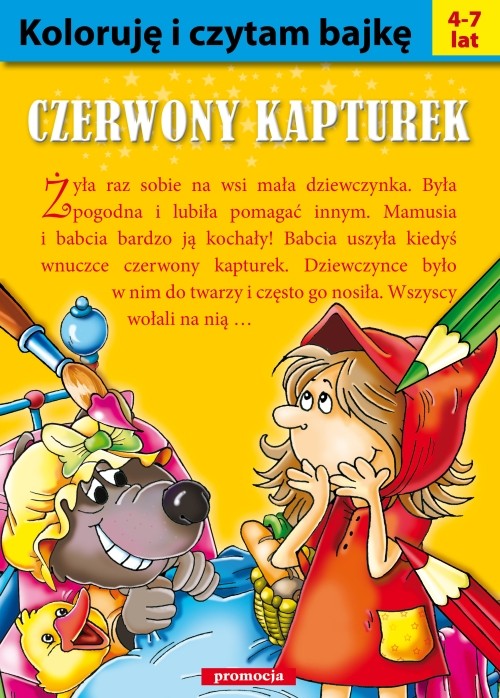 Koloruję i czytam bajkę Czerwony Kapturek