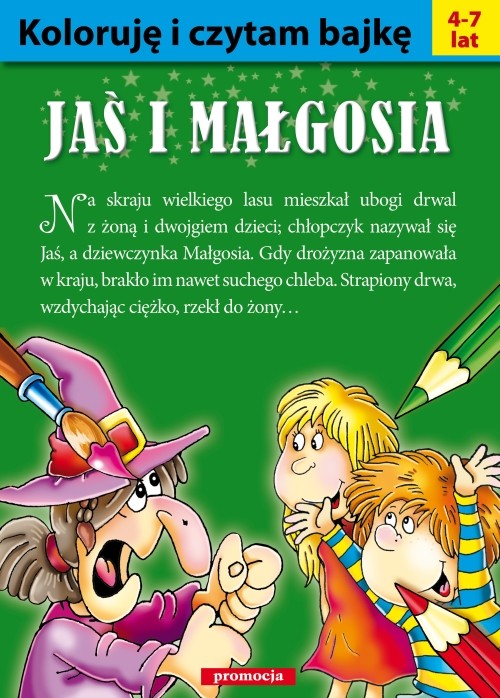 Koloruję i czytam bajkę Jaś i Małgosia