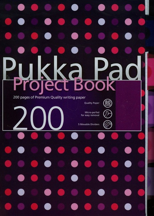 Kołozeszyt A4 Pukka Pad Dots projektowy w kratkę 200 stron niebieski