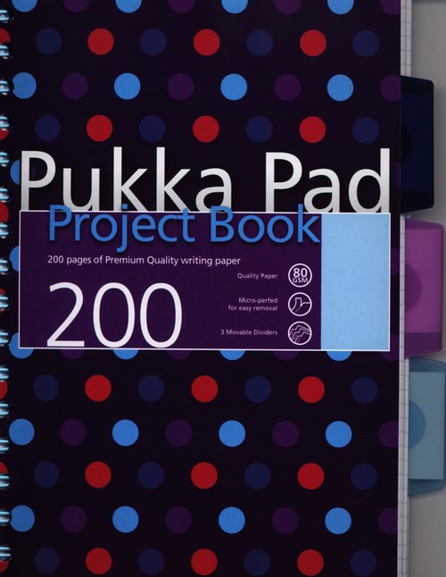 Kołozeszyt A5 Pukka Pad Dots w kratkę 200 stron niebieski