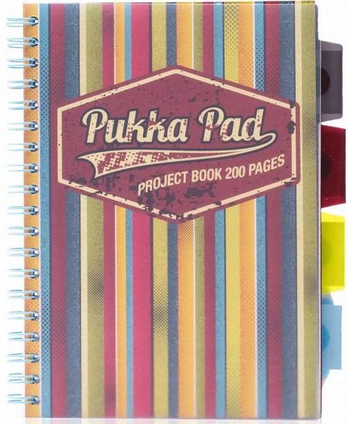 Kołozeszyt B5 200k kratka Pukka Pad project book americano żółty