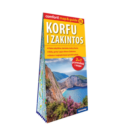 Korfu i Zakintos laminowany map&guide XL 2w1 przewodnik i mapa