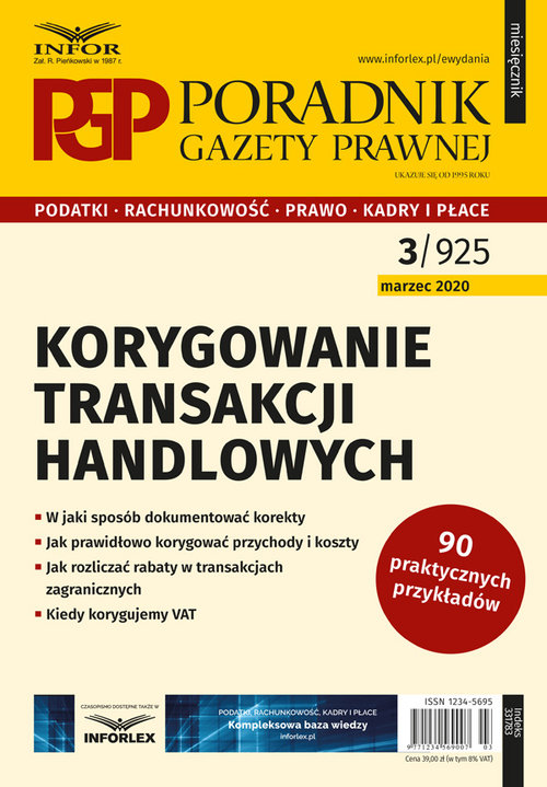 Korygowanie transakcji handlowych