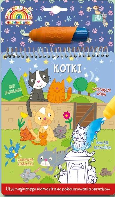 Kotki. Malowanka z wodnym flamastrem