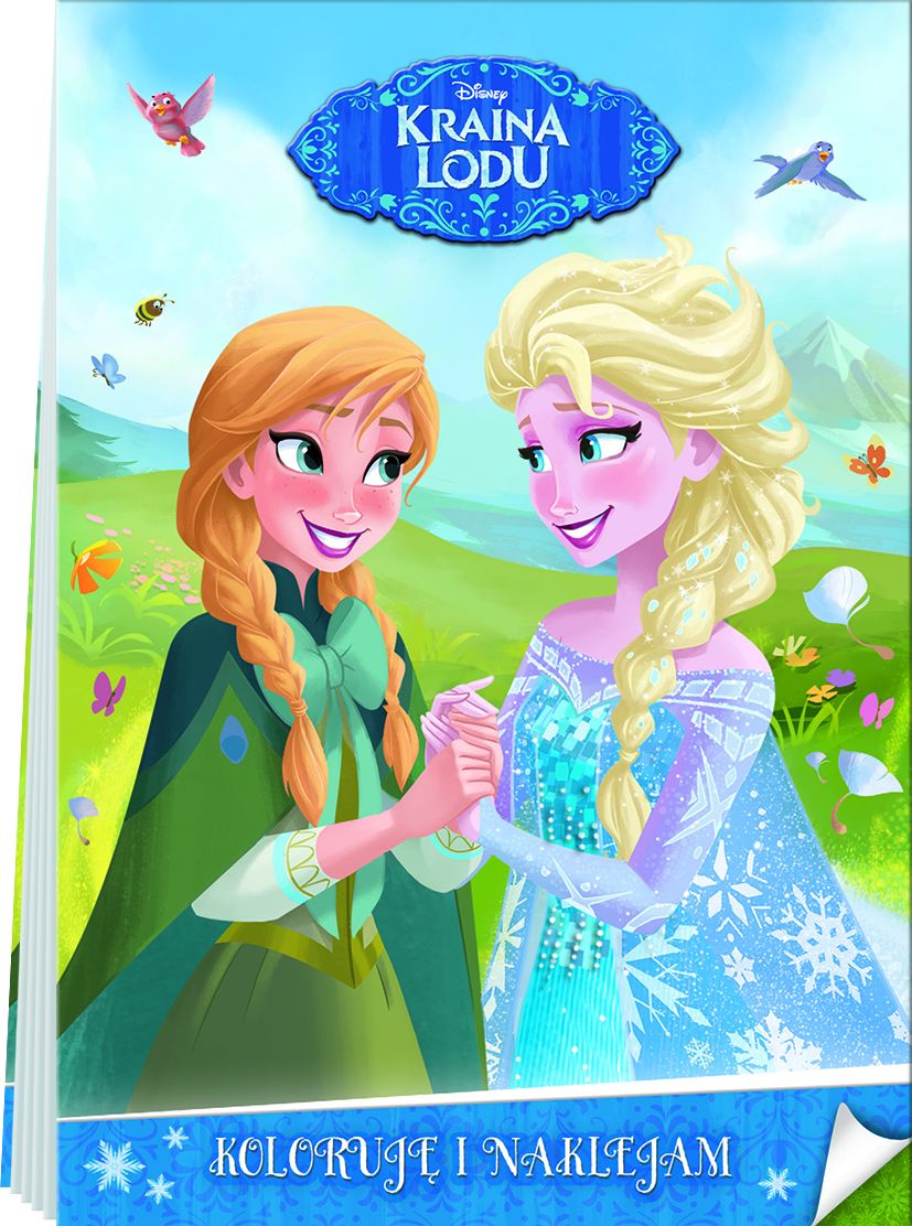 Kraina Lodu koloruję i naklejam