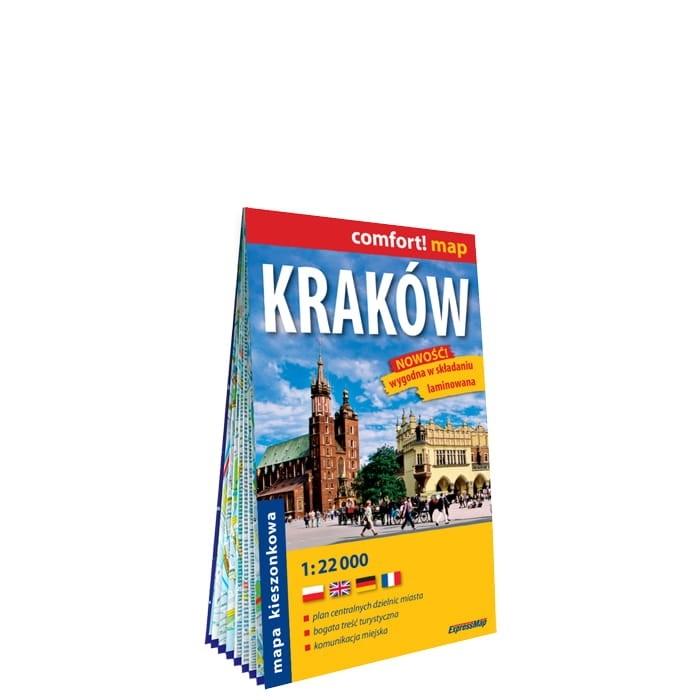 Kraków kieszonkowy laminowany plan miasta 1 : 22 000