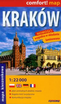 Kraków Mapa kieszonkowa 1:22 000