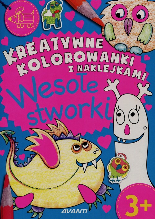 Kreatywne kolorowanki z naklejkami Wesołe stworki
