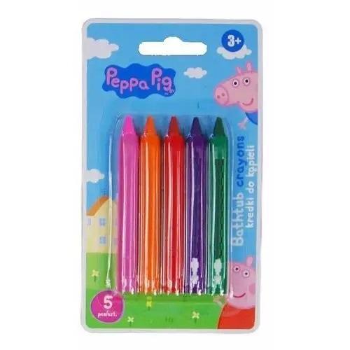 Kredki świecowe do kąpieli Peppa Pig 5 kolorów blister