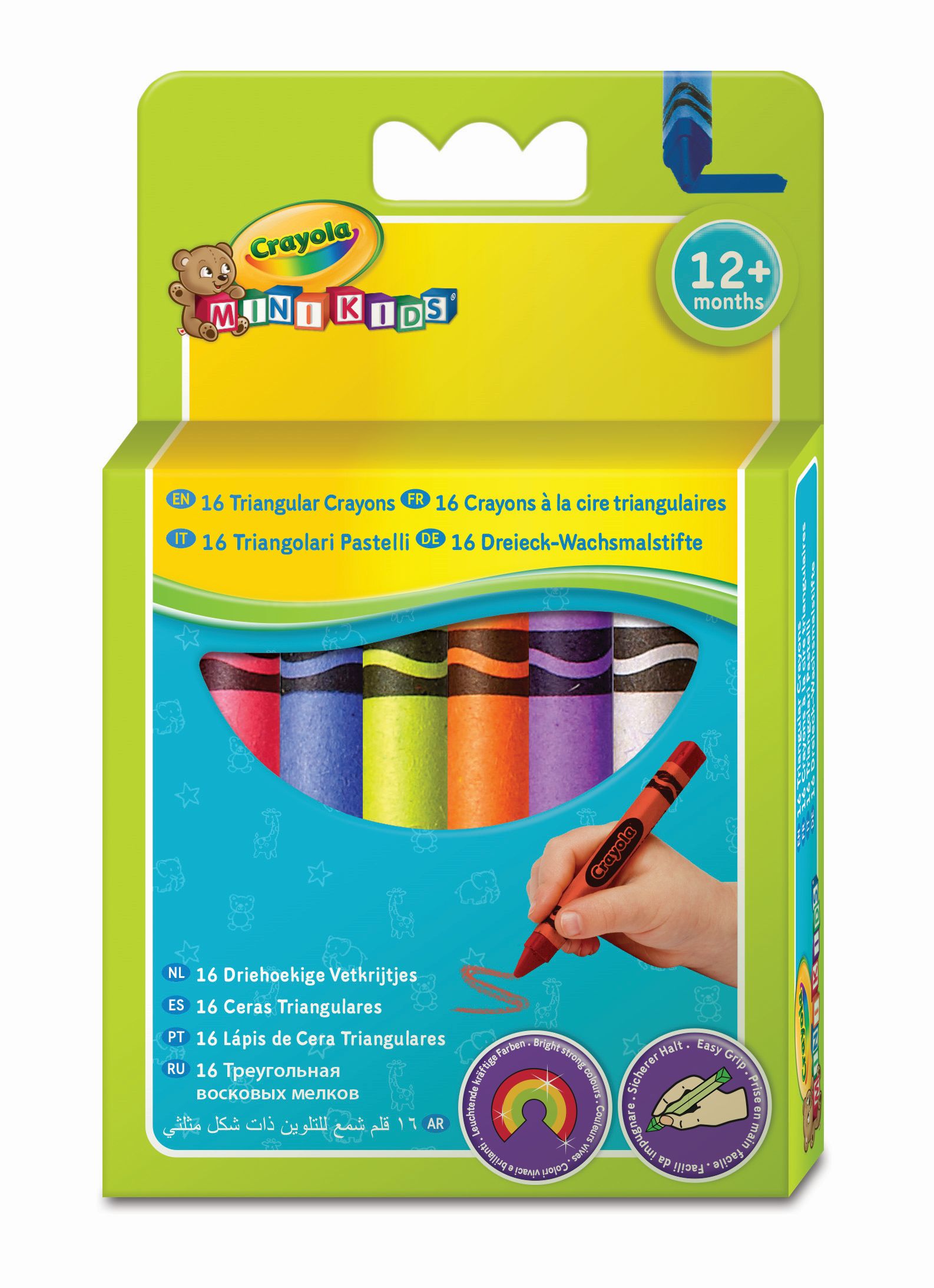 Kredki woskowe trójkątne Crayola mini kids 16 kolorów