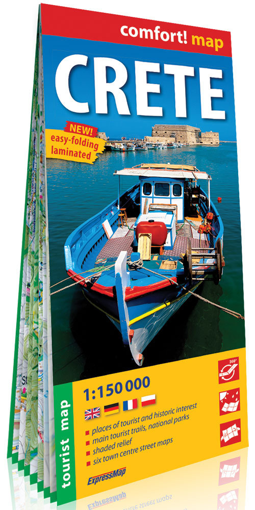 Kreta Crete laminowana mapa turystyczna 1:150 000