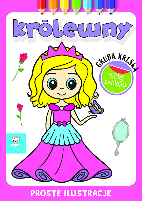 Królewny z naklejkami Gruba kreska
