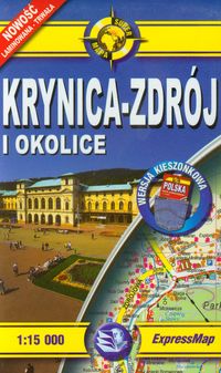 Krynica-Zdrój i okolice - kieszonkowy laminowany plan miasta w skali 1: 15 000