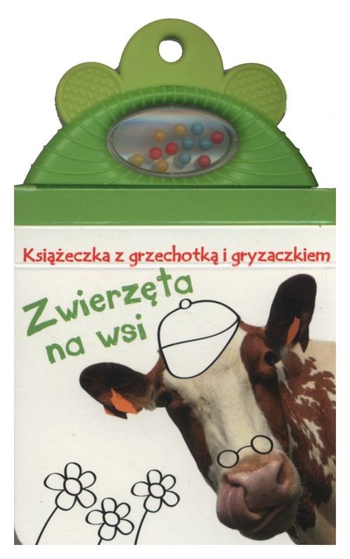 Książeczka z grzechotką i gryzaczkiem Zwierzęta na wsi