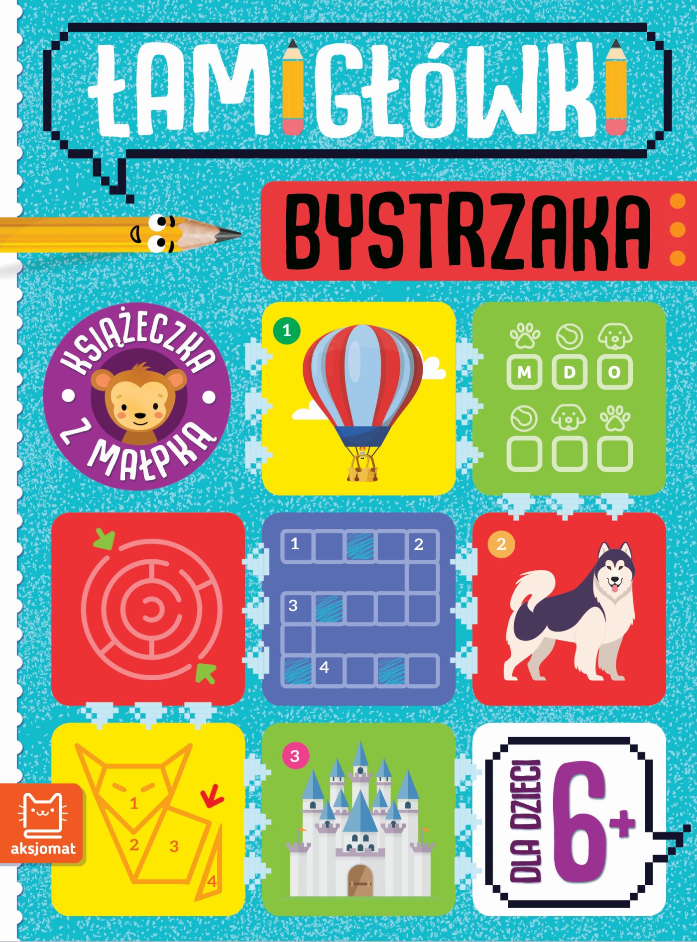 Książeczka z małpką. Dla dzieci 6+. Łamigłówki bystrzaka