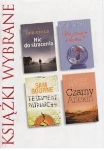Książki wybrane: Nic do stracenia, Nie powiesz nikomu?, Testament patriarchy, Czarny Arlekin