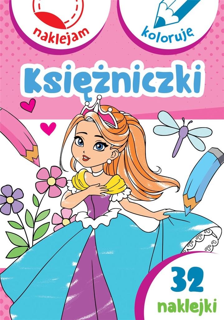 Księżniczki. Naklejam i koloruję