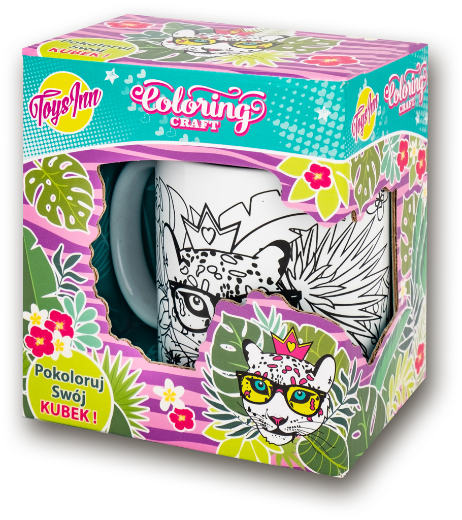 Kubek do kolorowania pantera